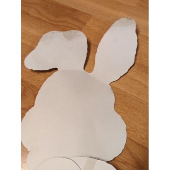 Easter Bunny with Basket Flowers Jointed Die Cut American Greetings Decoration - Picture 11 of 11